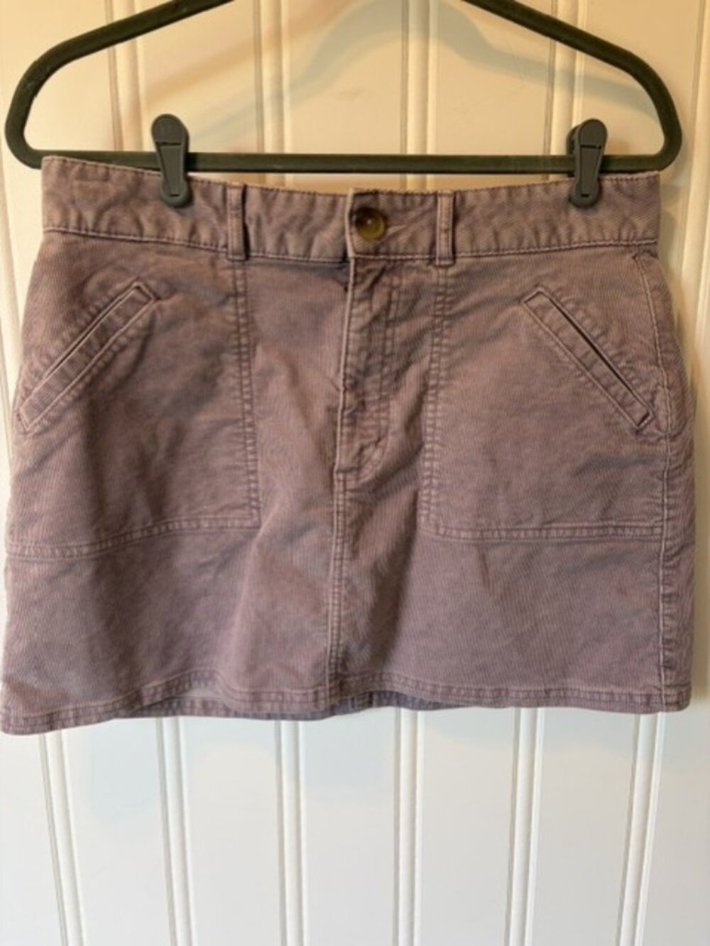 American Eagle Lavender Corduroy Patch Pocket Mini Skirt Size 10